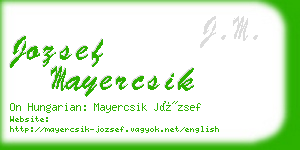 jozsef mayercsik business card